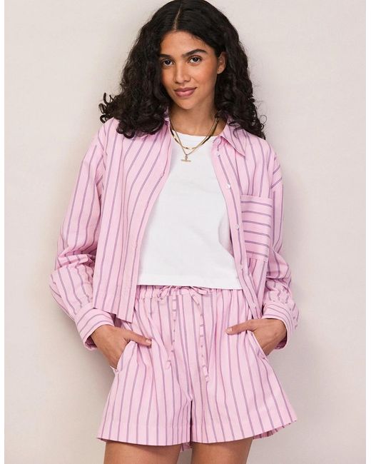 Ro&zo Pink Stripe Cotton Shirt