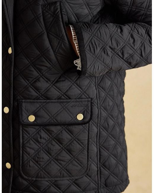 Joules Black Beatrix Heritage Quilted Coat