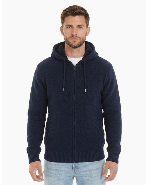 Bench Blue Melsa Knitted Hoodie Marl for men