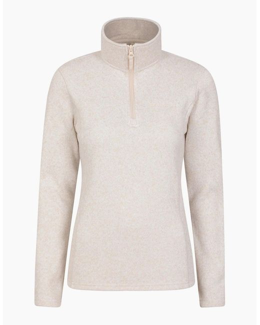 Mountain Warehouse White Ladies Idris Half Zip Fleece Top