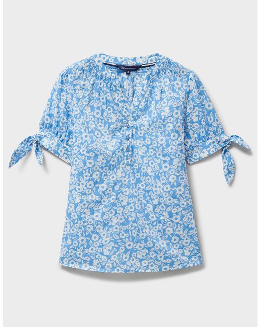 Crew Blue Lucis Blouse Nicola Print Dusk