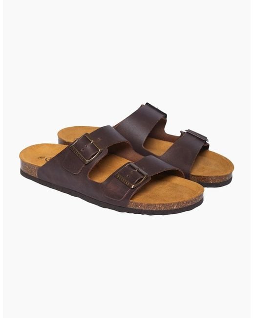 Plakton Brown Barna Two-Strap Sandals for men