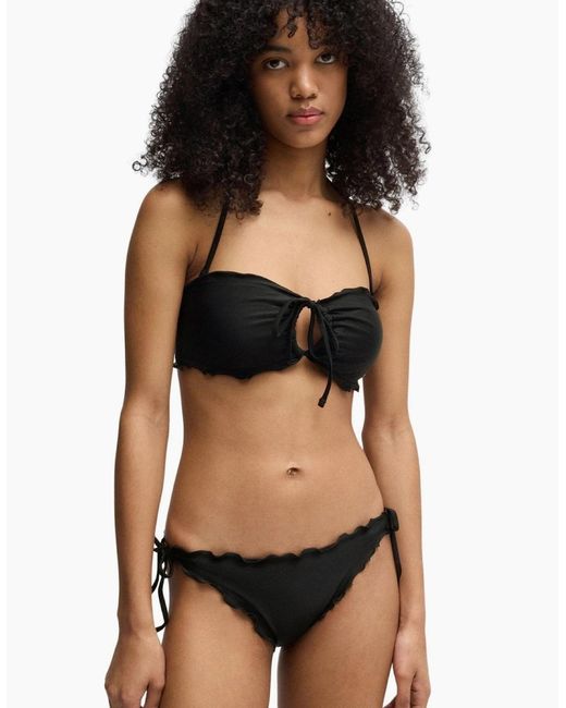 Boss Black Ruffle Bikini Top