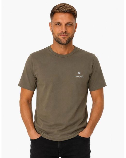 Snow Peak Green Snow Peak Logo T-Shirt Dark for men