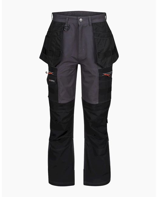 Regatta Black Professional Softshell Stretch Work Trousers for men
