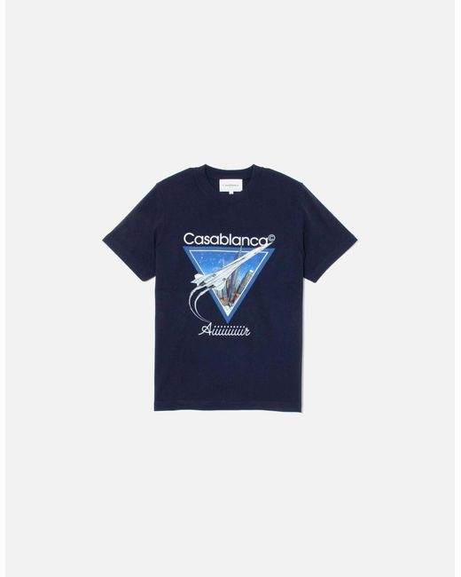Casablanca Blue Aiiiiir T Shirt for men