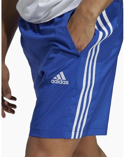 Adidas Blue 3 Stripes Shorts for men