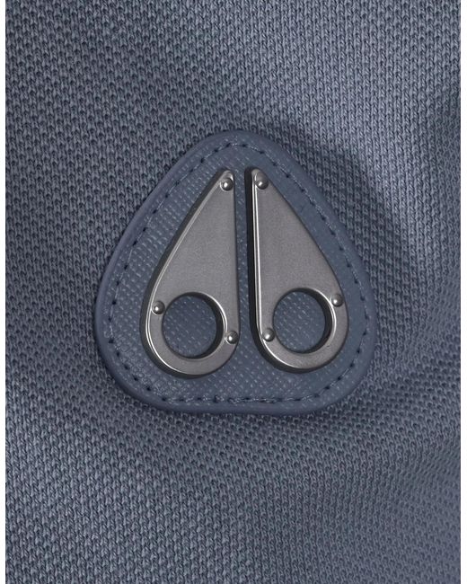 Moose Knuckles Blue Everett Polo Shirt Jet Stream for men