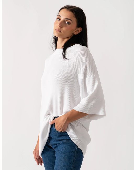 Calvin Klein Blue Viscose Rib Sweater