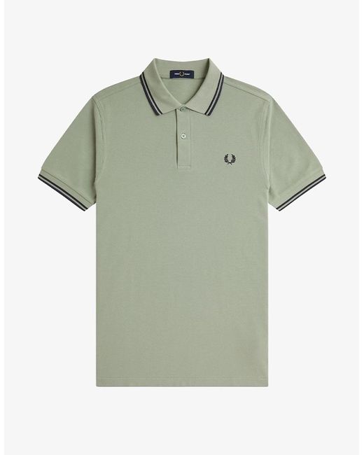 Fred Perry Green Twin Tipped Polo Shirt for men