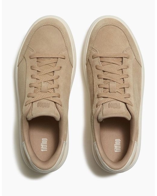 Fitflop Natural Rtg Lace Up Suede Hazelnut Trainers