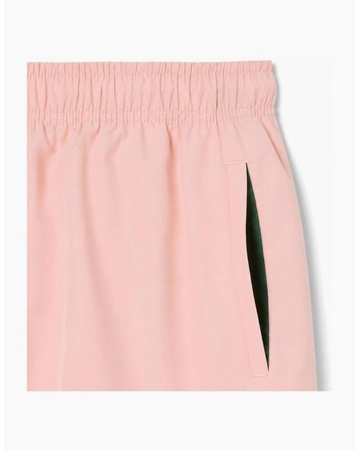 Lacoste Pink Quick-Dry Swim Shorts Miami for men