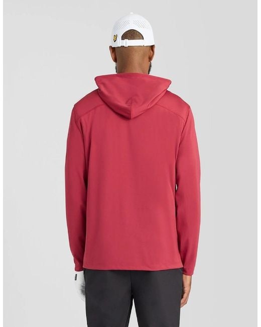 Lyle & Scott Red Performance Hooded Midlayer for men