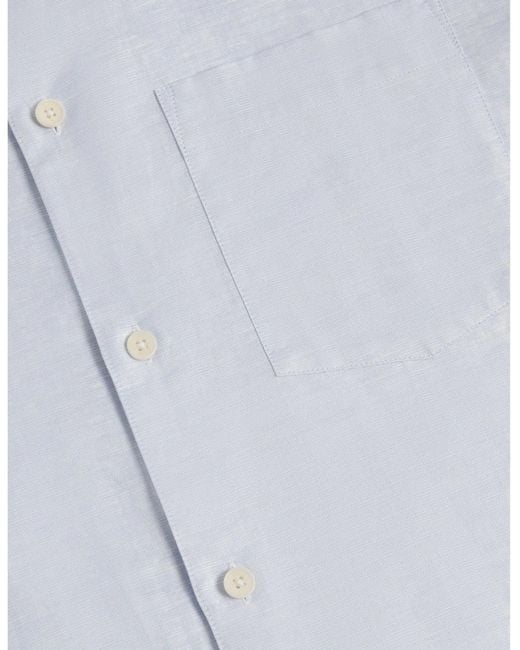 Ted Baker Blue Palomas Pale Linen Shirt for men