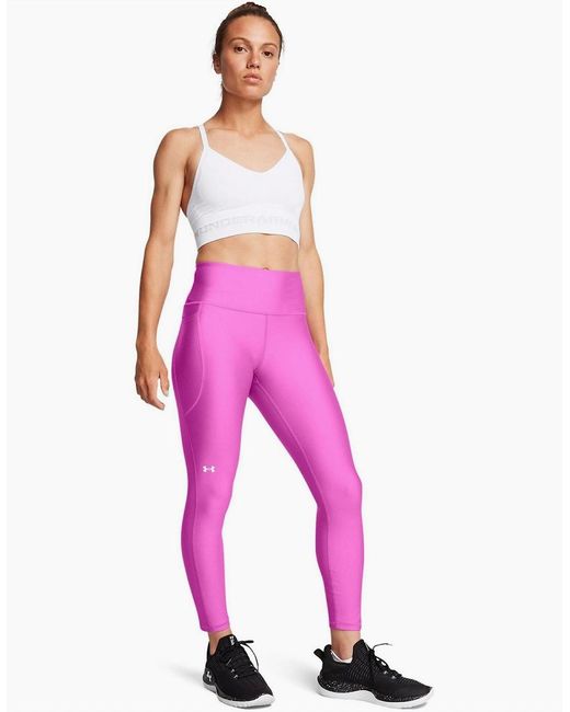 Under Armour Pink No Slip Waistband Ankle Leggings