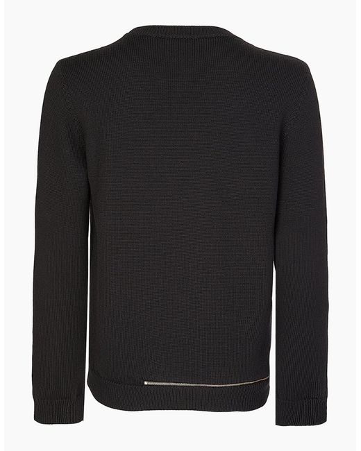 DSquared² Black Dsquared Zip Hem Knitted Jumper