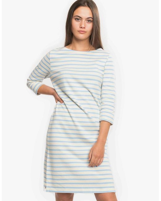 Armor Lux White Armour Lux Casual Striped T-Shirt Dress
