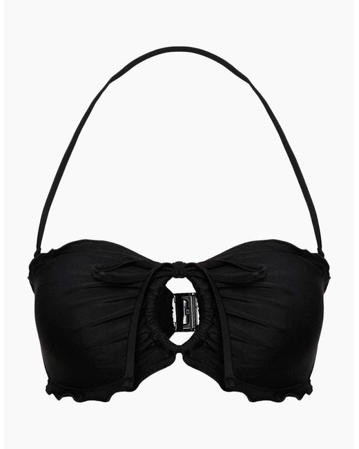 Boss Black Ruffle Bikini Top