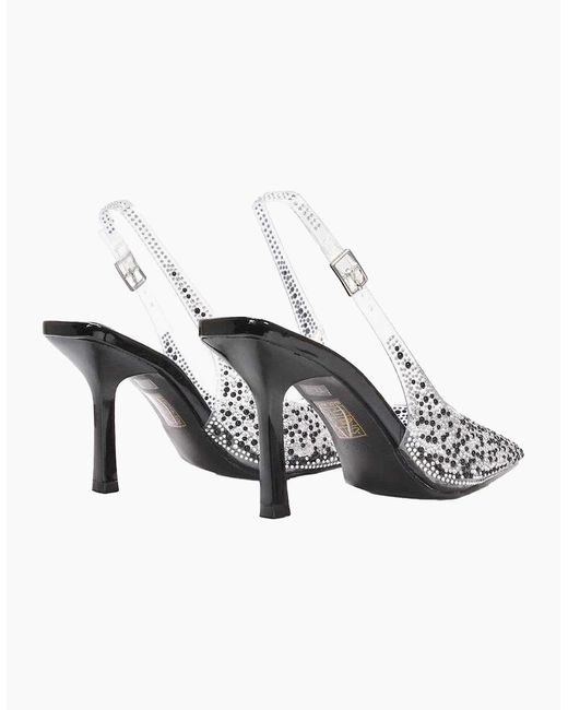 XY London Metallic Ladies Pauline Perspex High Heels