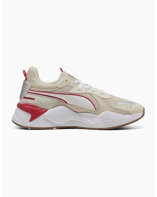 PUMA White Ferrari Rs X Low Top Trainers for men