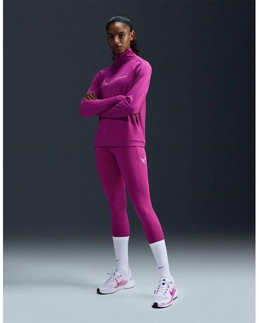 Nike Pink W Nk Df Fast Mr