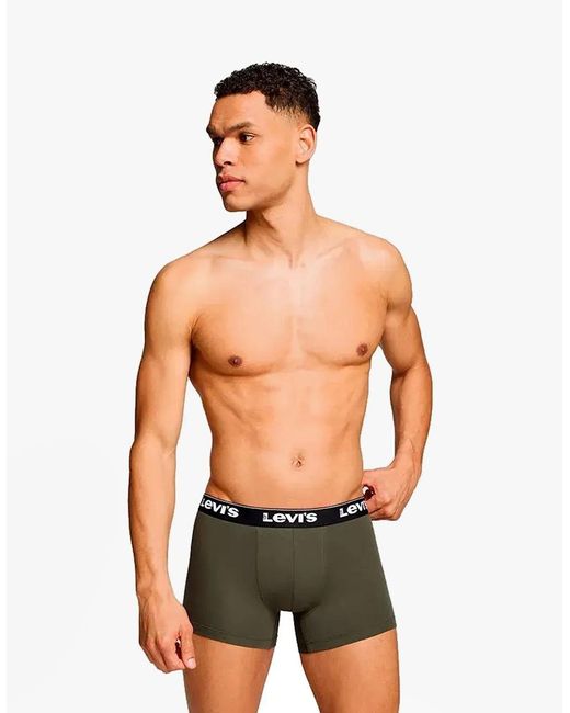Levi's Black Levi's Repeat Logo 3 Pack Trunks Khaki Combo for men