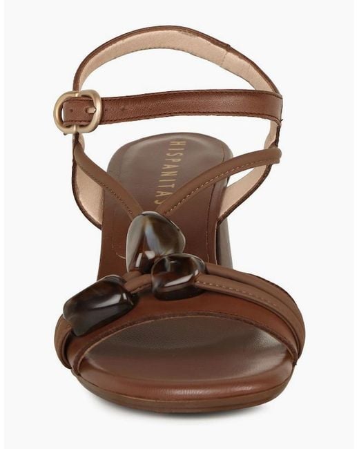 Hispanitas Brown Orquidea Block Heel Sandals
