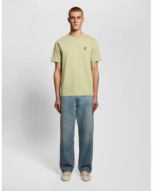 Lyle & Scott Green Cotton Crew Neck T-Shirt for men