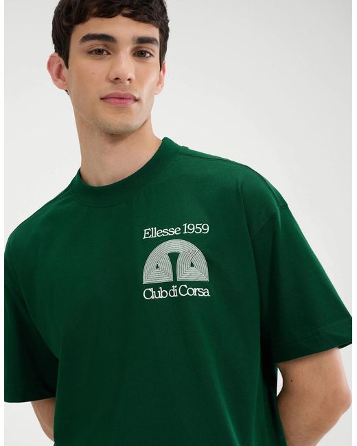 Ellesse Green Club Di Corsa Tee for men
