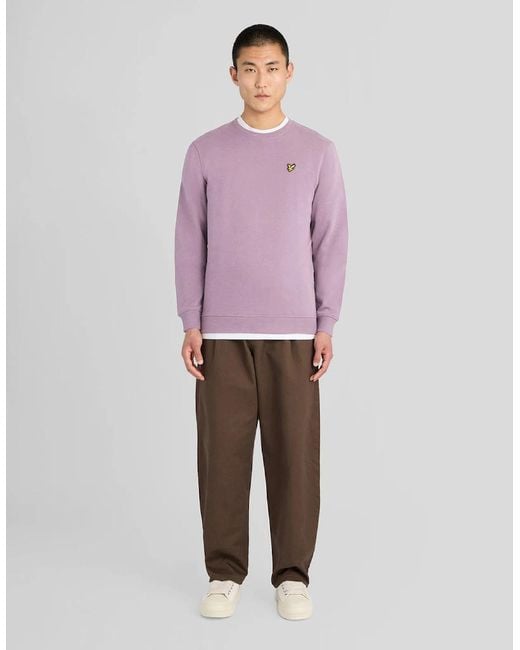 Lyle & Scott Purple Everyday Cotton Crew Neck Sweatshirt for men