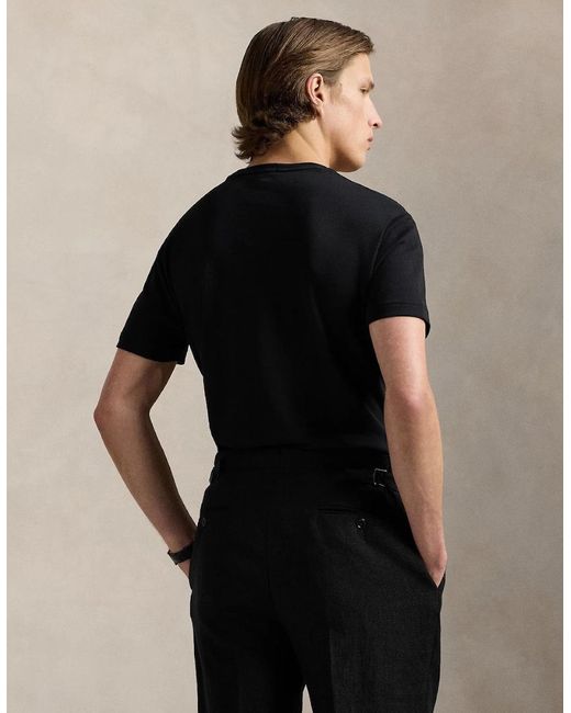 Polo Ralph Lauren Black Interlock Custom Slim T-Shirt 001 for men