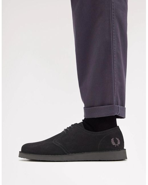 Fred Perry Black B9350 Lindon Suede for men