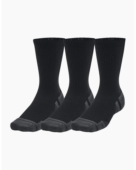 Under Armour Black Adult Performance Tech Crew Socks (Pack Of 3)