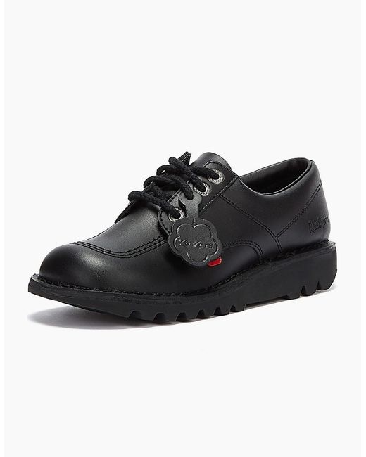 Kickers Black Kick Lo Leather Shoes for men