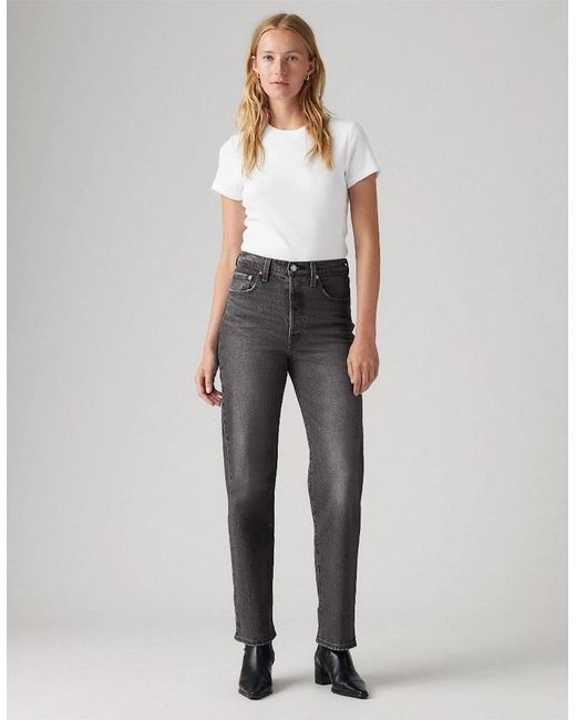 Levi's Gray Levi's Ribcage Straight Ankle Noe Dar