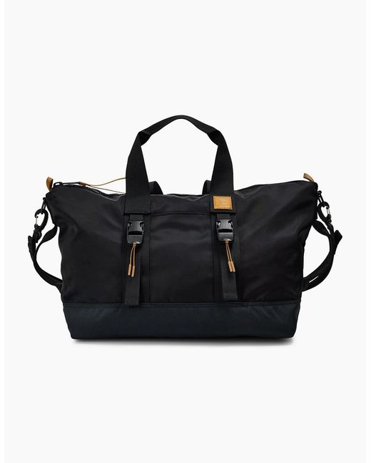 Timberland Black Nylon Weekender Boston Bag With Patch for men