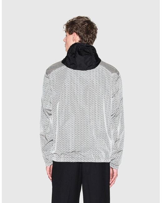 ARMANI EXCHANGE Gray Ax Pattern Reversible Jacket for men