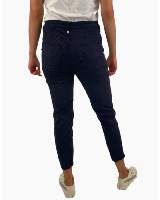 DIESEL Blue Fayza-Evo 0Papl Trousers Relaxed Boyfriend Fit Medium Waist Pants
