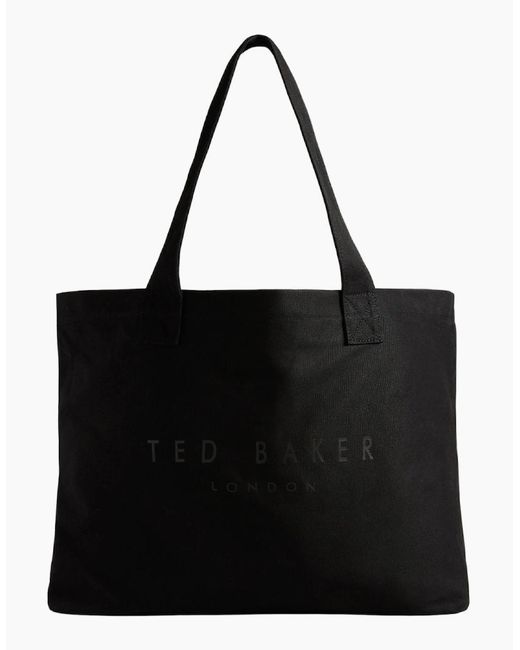 Ted Baker Black Lukkee Canvas Beach Bag for men