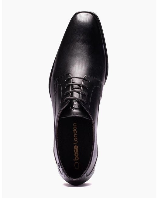 Base London Black London Vance Leather Derby Shoes for men