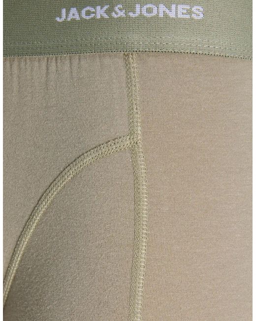 Jack & Jones Blue Jac Gabriel Bamboo Trunks 3 Pk Smokey//Seagrass