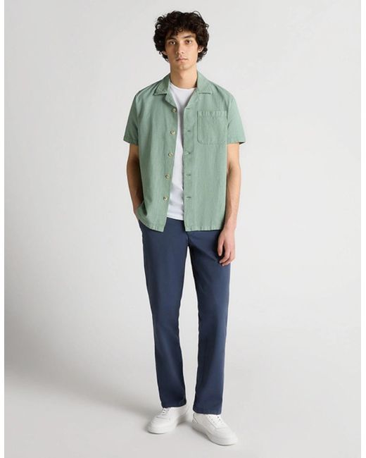 Remus Uomo Green Paolo Tapered Ss Shirt 34 Sage for men
