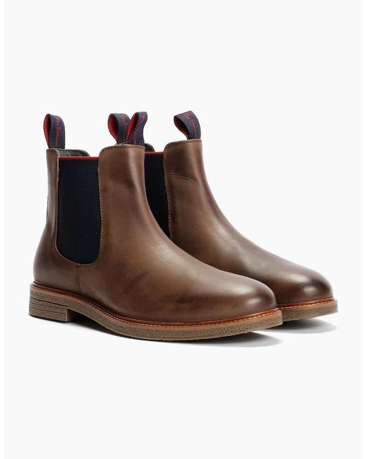 Ben Sherman Brown Walker Chelsea Leather Boots for men