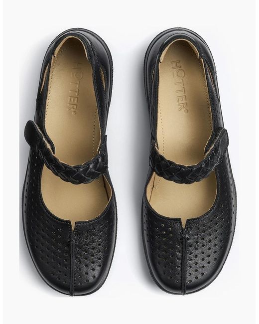 Hotter Black Quake Ii Mary Jane Shoes