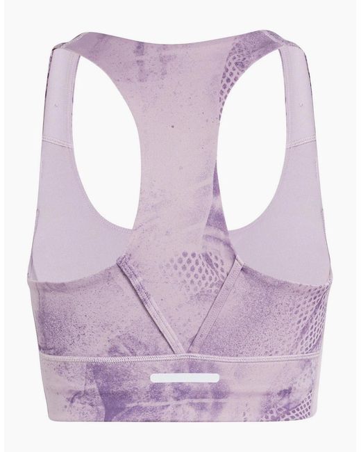 Adidas Purple Ladies Snakeskin Pocket Sports Bra