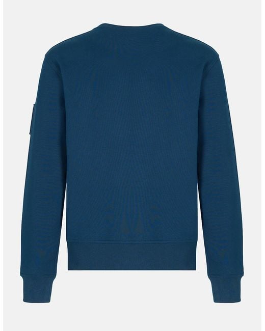 Moose Knuckles Blue Hartsfield Crew Sweatshirt for men