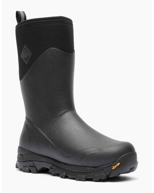 Muck Boot Black Arctic Ice Mid Wellingtons for men