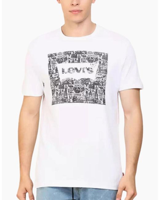 Levi's White Levi's 52655 T Shirt Crew Neck Casual Tee Summer Cotton Tops Levi Top for men