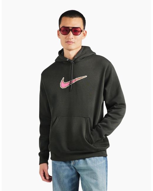 Nike Gray Club Neo Varsity Khaki Hoodie for men