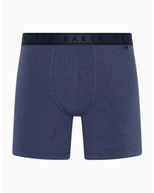 Ted Baker Blue 3-Pack Tigers Print Boxer Briefs, Denim for men